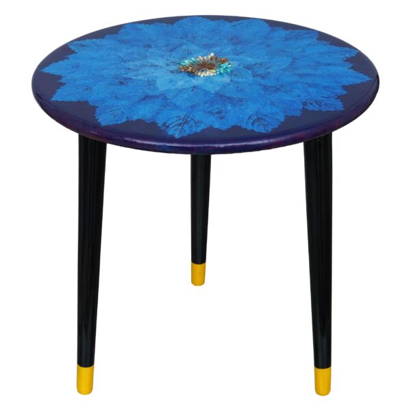 Wooden Round Side Table | Epoxy End Table | Coffee Table | Mid Century Modern Resine | Living Room Furnitur