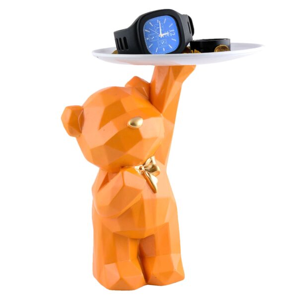 Cool Taddy Bear Showpiece for Home Decorative Showpiece | Taddy Bear with Paltter Statue for Home Decor Showpiece | Home Kitchen Decor | Office Decorative Item -2 - Image 4