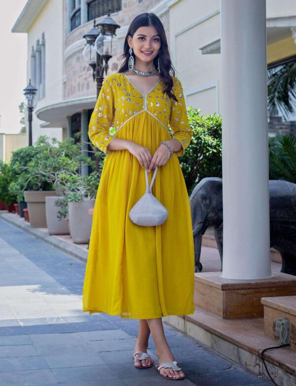 3-Piece Cotton Kurta Set for Women ? Kurta, Palazzo & Dupatta(L) - Image 2