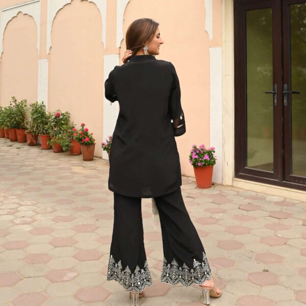 Flower Power ? Embroidered & Printed Cotton Dress for Women (L) - Image 4