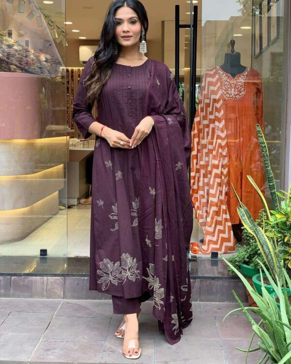 Elegant Everyday Wear ? XXL Embroidered Cotton Floral Dress(XXL) - Image 7